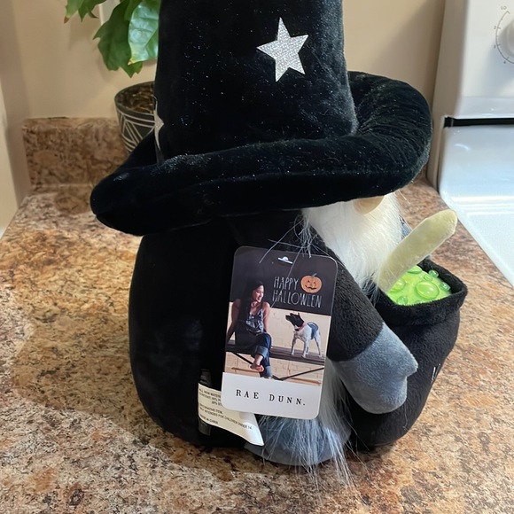 Rae Dunn Witch’s Brew Halloween Gnome Holding Cauldron - Picture 3 of 4